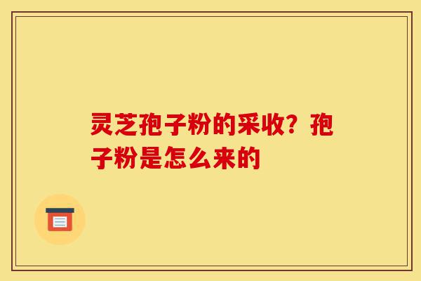 灵芝孢子粉的采收？孢子粉是怎么来的-第1张图片-灵芝之家