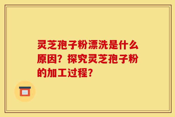灵芝孢子粉漂洗是什么原因?探究灵芝孢子粉的加工过程?-第1张图片-灵芝之家 灵芝孢子粉漂洗是什么原因?探究灵芝孢子粉的加工过程?-第1张图片-灵芝之家