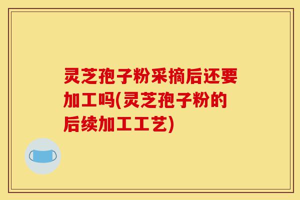 灵芝孢子粉采摘后还要加工吗(灵芝孢子粉的后续加工工艺)-第1张图片-灵芝之家
