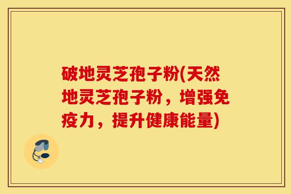 破地灵芝孢子粉(天然地灵芝孢子粉，增强免疫力，提升健康能量)-第1张图片-灵芝之家