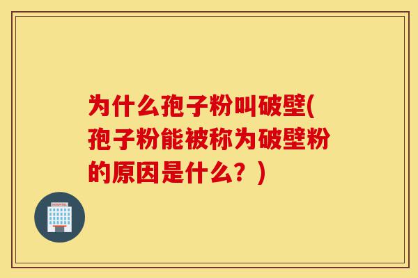 为什么孢子粉叫破壁(孢子粉能被称为破壁粉的原因是什么?)-第1张图片-灵芝之家 为什么孢子粉叫破壁(孢子粉能被称为破壁粉的原因是什么?)-第1张图片-灵芝之家