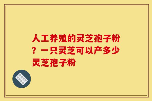 人工养殖的灵芝孢子粉?一只灵芝可以产多少灵芝孢子粉-第1张图片-灵芝之家 人工养殖的灵芝孢子粉?一只灵芝可以产多少灵芝孢子粉-第1张图片-灵芝之家