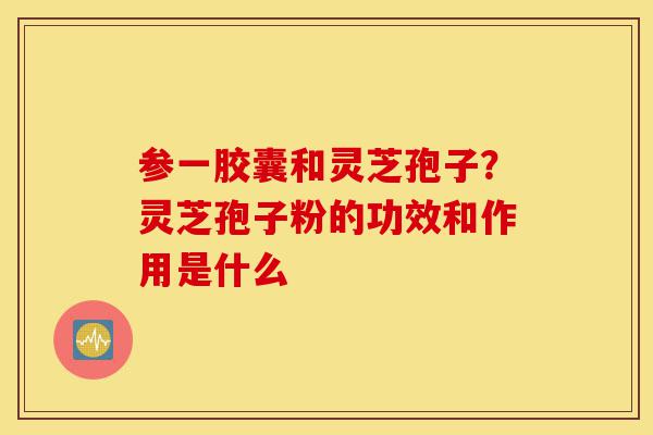 参一胶囊和灵芝孢子?灵芝孢子粉的功效和作用是什么-第1张图片-灵芝之家 参一胶囊和灵芝孢子?灵芝孢子粉的功效和作用是什么-第1张图片-灵芝之家