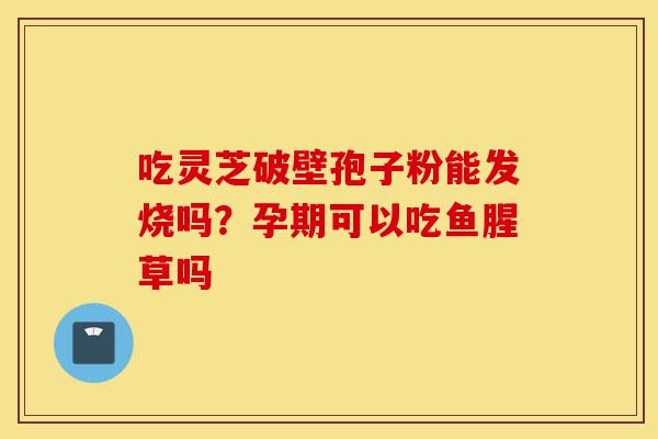 吃灵芝破壁孢子粉能发烧吗？孕期可以吃鱼腥草吗-第1张图片-灵芝之家