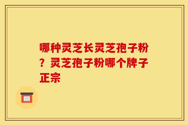 哪种灵芝长灵芝孢子粉？灵芝孢子粉哪个牌子正宗-第1张图片-灵芝之家