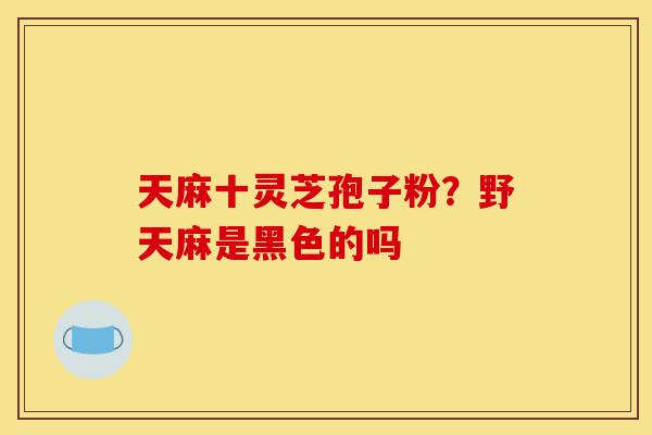 天麻十灵芝孢子粉？野天麻是黑色的吗-第1张图片-灵芝之家