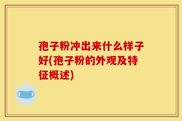 孢子粉冲出来什么样子好(孢子粉的外观及特征概述)-第1张图片-灵芝之家 孢子粉冲出来什么样子好(孢子粉的外观及特征概述)-第1张图片-灵芝之家