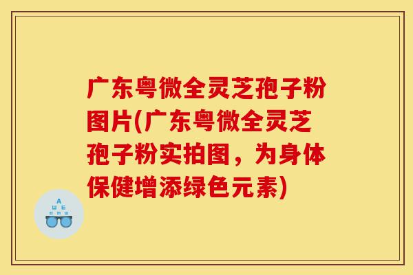 广东粤微全灵芝孢子粉图片(广东粤微全灵芝孢子粉实拍图，为身体保健增添绿色元素)-第1张图片-灵芝之家
