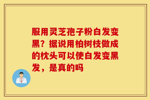 服用灵芝孢子粉白发变黑?据说用柏树枝做成的枕头可以使白发变黑发,是真的吗-第1张图片-灵芝之家 服用灵芝孢子粉白发变黑?据说用柏树枝做成的枕头可以使白发变黑发,是真的吗-第1张图片-灵芝之家
