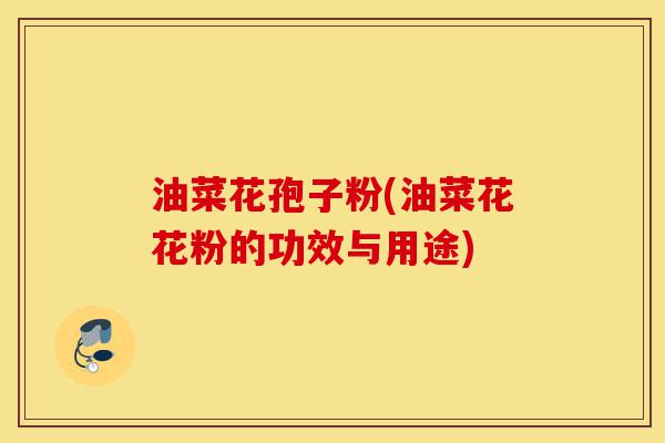 油菜花孢子粉(油菜花花粉的功效与用途)-第1张图片-灵芝之家 油菜花孢子粉(油菜花花粉的功效与用途)-第1张图片-灵芝之家