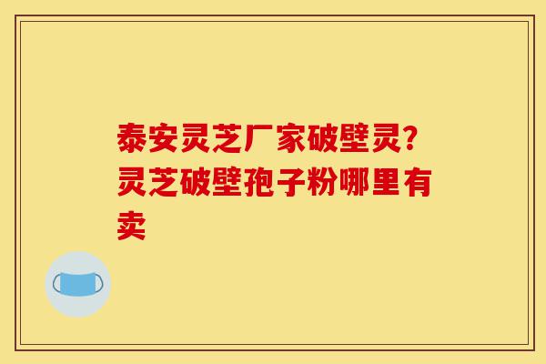 泰安灵芝厂家破壁灵?灵芝破壁孢子粉哪里有卖-第1张图片-灵芝之家 泰安灵芝厂家破壁灵?灵芝破壁孢子粉哪里有卖-第1张图片-灵芝之家