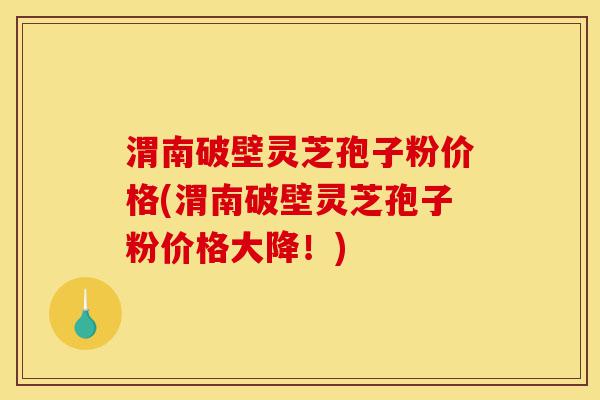 渭南破壁灵芝孢子粉价格(渭南破壁灵芝孢子粉价格大降!)-第1张图片-灵芝之家 渭南破壁灵芝孢子粉价格(渭南破壁灵芝孢子粉价格大降!)-第1张图片-灵芝之家