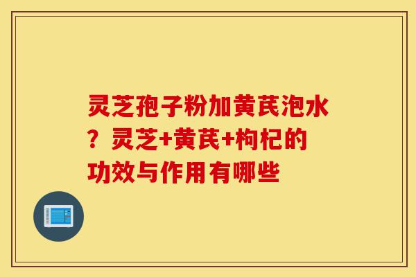 灵芝孢子粉加黄芪泡水？灵芝+黄芪+枸杞的功效与作用有哪些-第1张图片-灵芝之家