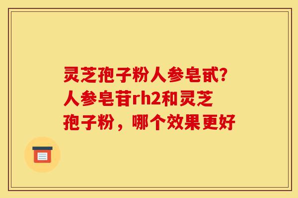 灵芝孢子粉人参皂甙?人参皂苷rh2和灵芝孢子粉,哪个效果更好-第1张图片-灵芝之家 灵芝孢子粉人参皂甙?人参皂苷rh2和灵芝孢子粉,哪个效果更好-第1张图片-灵芝之家