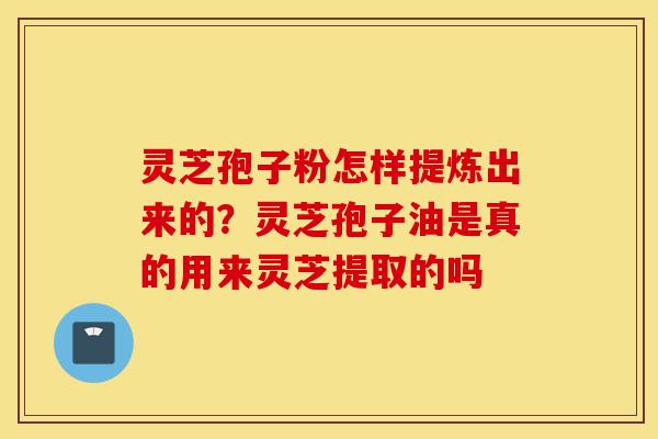 灵芝孢子粉怎样提炼出来的?灵芝孢子油是真的用来灵芝提取的吗-第1张图片-灵芝之家 灵芝孢子粉怎样提炼出来的?灵芝孢子油是真的用来灵芝提取的吗-第1张图片-灵芝之家