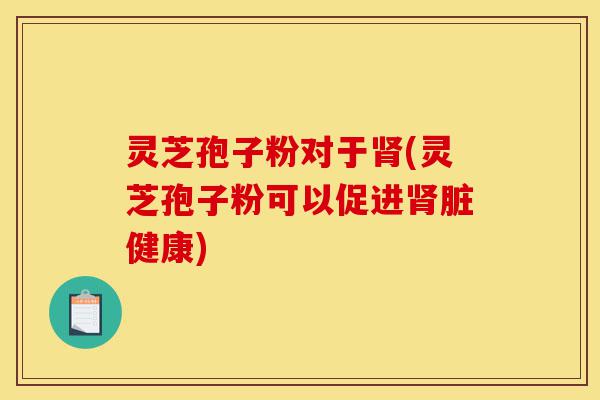 灵芝孢子粉对于肾(灵芝孢子粉可以促进肾脏健康)-第1张图片-灵芝之家