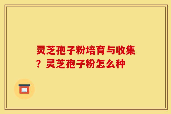 灵芝孢子粉培育与收集?灵芝孢子粉怎么种-第1张图片-灵芝之家 灵芝孢子粉培育与收集?灵芝孢子粉怎么种-第1张图片-灵芝之家