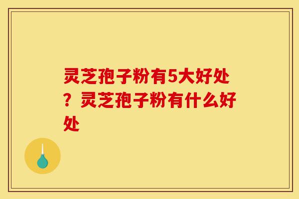 灵芝孢子粉有5大好处？灵芝孢子粉有什么好处-第1张图片-灵芝之家