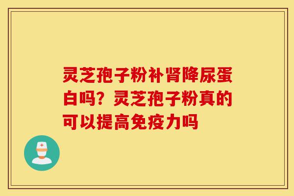 灵芝孢子粉补肾降尿蛋白吗?灵芝孢子粉真的可以提高免疫力吗-第1张图片-灵芝之家 灵芝孢子粉补肾降尿蛋白吗?灵芝孢子粉真的可以提高免疫力吗-第1张图片-灵芝之家