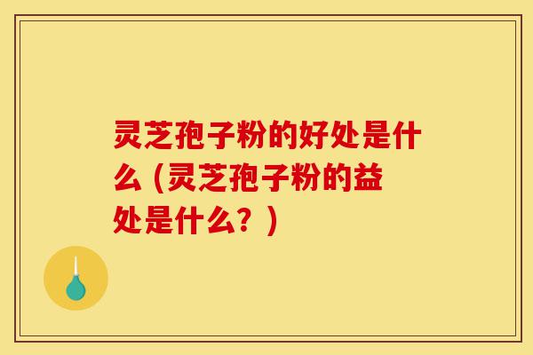 灵芝孢子粉的好处是什么 (灵芝孢子粉的益处是什么?)-第1张图片-灵芝之家 灵芝孢子粉的好处是什么 (灵芝孢子粉的益处是什么?)-第1张图片-灵芝之家