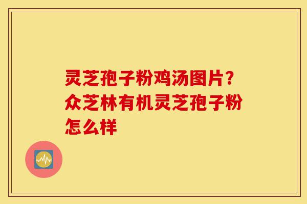 灵芝孢子粉鸡汤图片?众芝林有机灵芝孢子粉怎么样-第1张图片-灵芝之家 灵芝孢子粉鸡汤图片?众芝林有机灵芝孢子粉怎么样-第1张图片-灵芝之家