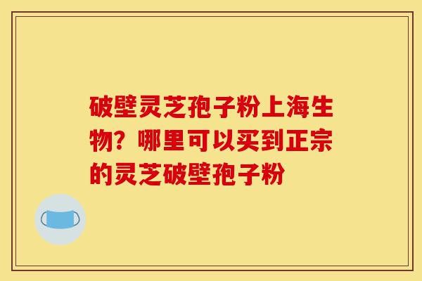破壁灵芝孢子粉上海生物?哪里可以买到正宗的灵芝破壁孢子粉-第1张图片-灵芝之家 破壁灵芝孢子粉上海生物?哪里可以买到正宗的灵芝破壁孢子粉-第1张图片-灵芝之家