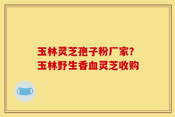 玉林灵芝孢子粉厂家?玉林野生香血灵芝收购-第1张图片-灵芝之家 玉林灵芝孢子粉厂家?玉林野生香血灵芝收购-第1张图片-灵芝之家