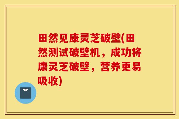 田然见康灵芝破壁(田然测试破壁机，成功将康灵芝破壁，营养更易吸收)-第1张图片-灵芝之家