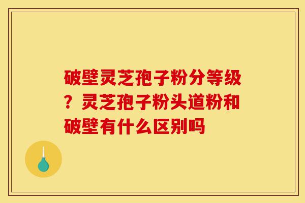 破壁灵芝孢子粉分等级?灵芝孢子粉头道粉和破壁有什么区别吗-第1张图片-灵芝之家 破壁灵芝孢子粉分等级?灵芝孢子粉头道粉和破壁有什么区别吗-第1张图片-灵芝之家