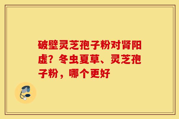 破壁灵芝孢子粉对肾阳虚?冬虫夏草、灵芝孢子粉,哪个更好-第1张图片-灵芝之家 破壁灵芝孢子粉对肾阳虚?冬虫夏草、灵芝孢子粉,哪个更好-第1张图片-灵芝之家
