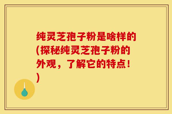 纯灵芝孢子粉是啥样的(探秘纯灵芝孢子粉的外观,了解它的特点!)-第1张图片-灵芝之家 纯灵芝孢子粉是啥样的(探秘纯灵芝孢子粉的外观,了解它的特点!)-第1张图片-灵芝之家