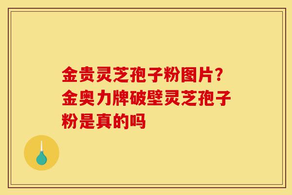 金贵灵芝孢子粉图片?金奥力牌破壁灵芝孢子粉是真的吗-第1张图片-灵芝之家 金贵灵芝孢子粉图片?金奥力牌破壁灵芝孢子粉是真的吗-第1张图片-灵芝之家