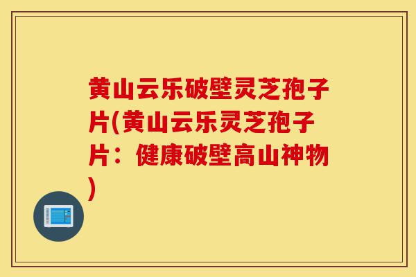 黄山云乐破壁灵芝孢子片(黄山云乐灵芝孢子片：健康破壁高山神物)-第1张图片-灵芝之家