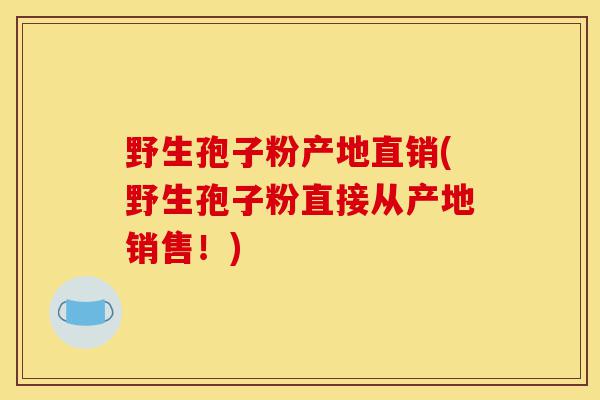 野生孢子粉产地直销(野生孢子粉直接从产地销售!)-第1张图片-灵芝之家 野生孢子粉产地直销(野生孢子粉直接从产地销售!)-第1张图片-灵芝之家