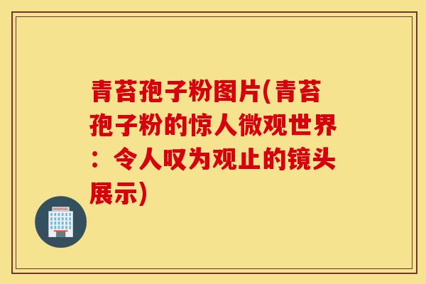 青苔孢子粉图片(青苔孢子粉的惊人微观世界:令人叹为观止的镜头展示)-第1张图片-灵芝之家 青苔孢子粉图片(青苔孢子粉的惊人微观世界:令人叹为观止的镜头展示)-第1张图片-灵芝之家