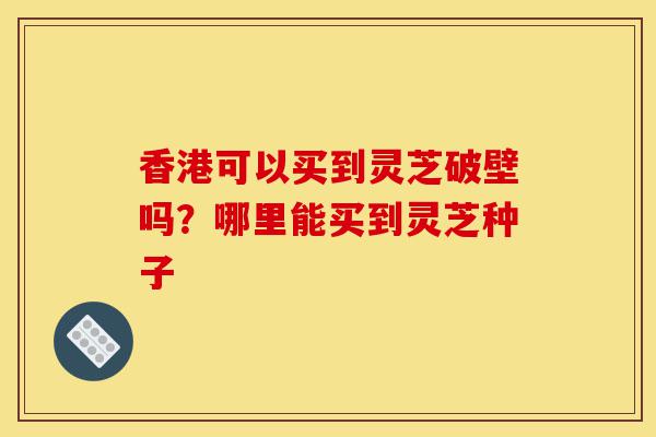 香港可以买到灵芝破壁吗?哪里能买到灵芝种子-第1张图片-灵芝之家 香港可以买到灵芝破壁吗?哪里能买到灵芝种子-第1张图片-灵芝之家