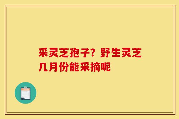 采灵芝孢子？野生灵芝几月份能采摘呢-第1张图片-灵芝之家