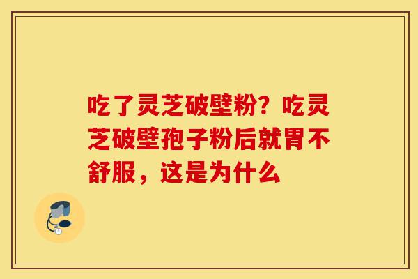 吃了灵芝破壁粉?吃灵芝破壁孢子粉后就胃不舒服,这是为什么-第1张图片-灵芝之家 吃了灵芝破壁粉?吃灵芝破壁孢子粉后就胃不舒服,这是为什么-第1张图片-灵芝之家