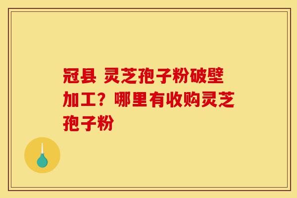 冠县 灵芝孢子粉破壁加工?哪里有收购灵芝孢子粉-第1张图片-灵芝之家 冠县 灵芝孢子粉破壁加工?哪里有收购灵芝孢子粉-第1张图片-灵芝之家