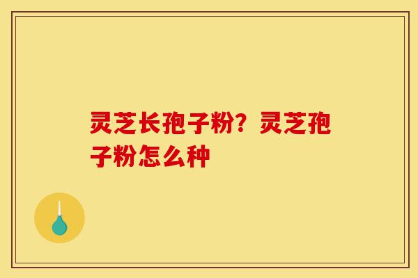 灵芝长孢子粉?灵芝孢子粉怎么种-第1张图片-灵芝之家 灵芝长孢子粉?灵芝孢子粉怎么种-第1张图片-灵芝之家