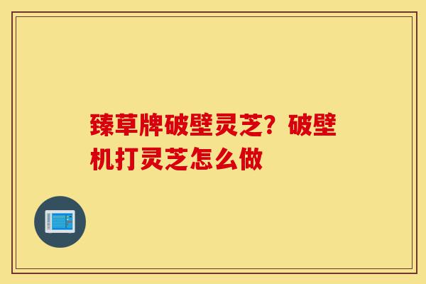 臻草牌破壁灵芝?破壁机打灵芝怎么做-第1张图片-灵芝之家 臻草牌破壁灵芝?破壁机打灵芝怎么做-第1张图片-灵芝之家