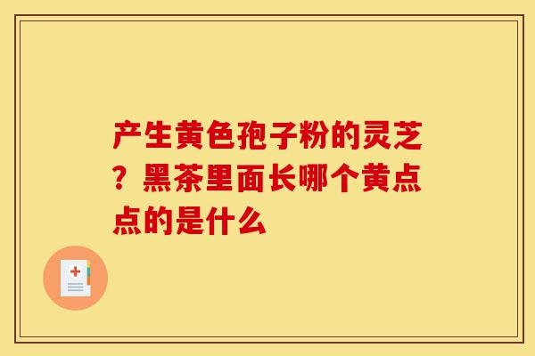 产生黄色孢子粉的灵芝?黑茶里面长哪个黄点点的是什么-第1张图片-灵芝之家 产生黄色孢子粉的灵芝?黑茶里面长哪个黄点点的是什么-第1张图片-灵芝之家
