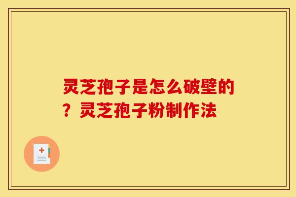 灵芝孢子是怎么破壁的？灵芝孢子粉制作法-第1张图片-灵芝之家