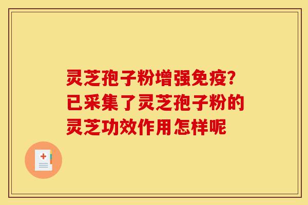 灵芝孢子粉增强免疫?已采集了灵芝孢子粉的灵芝功效作用怎样呢-第1张图片-灵芝之家 灵芝孢子粉增强免疫?已采集了灵芝孢子粉的灵芝功效作用怎样呢-第1张图片-灵芝之家