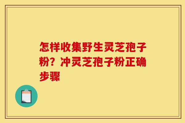 怎样收集野生灵芝孢子粉？冲灵芝孢子粉正确步骤-第1张图片-灵芝之家