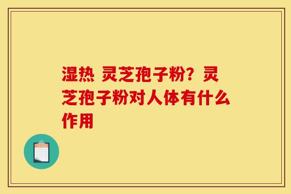 湿热 灵芝孢子粉?灵芝孢子粉对人体有什么作用-第1张图片-灵芝之家 湿热 灵芝孢子粉?灵芝孢子粉对人体有什么作用-第1张图片-灵芝之家