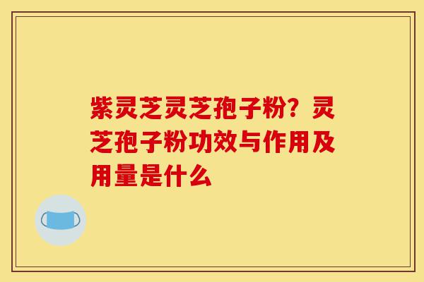 紫灵芝灵芝孢子粉?灵芝孢子粉功效与作用及用量是什么-第1张图片-灵芝之家 紫灵芝灵芝孢子粉?灵芝孢子粉功效与作用及用量是什么-第1张图片-灵芝之家
