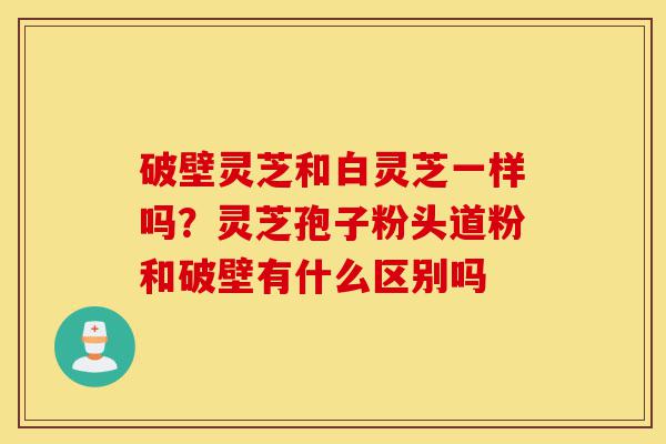 破壁灵芝和白灵芝一样吗?灵芝孢子粉头道粉和破壁有什么区别吗-第1张图片-灵芝之家 破壁灵芝和白灵芝一样吗?灵芝孢子粉头道粉和破壁有什么区别吗-第1张图片-灵芝之家