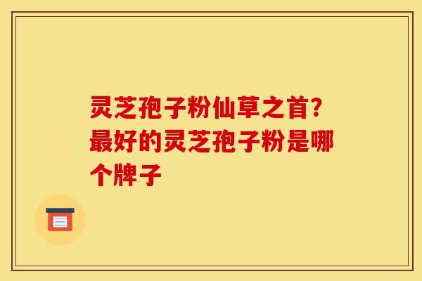 灵芝孢子粉仙草之首？最好的灵芝孢子粉是哪个牌子-第1张图片-灵芝之家