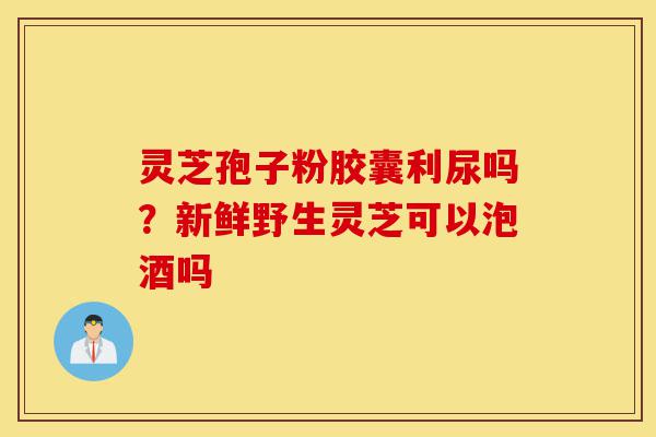 灵芝孢子粉胶囊利尿吗？新鲜野生灵芝可以泡酒吗-第1张图片-灵芝之家